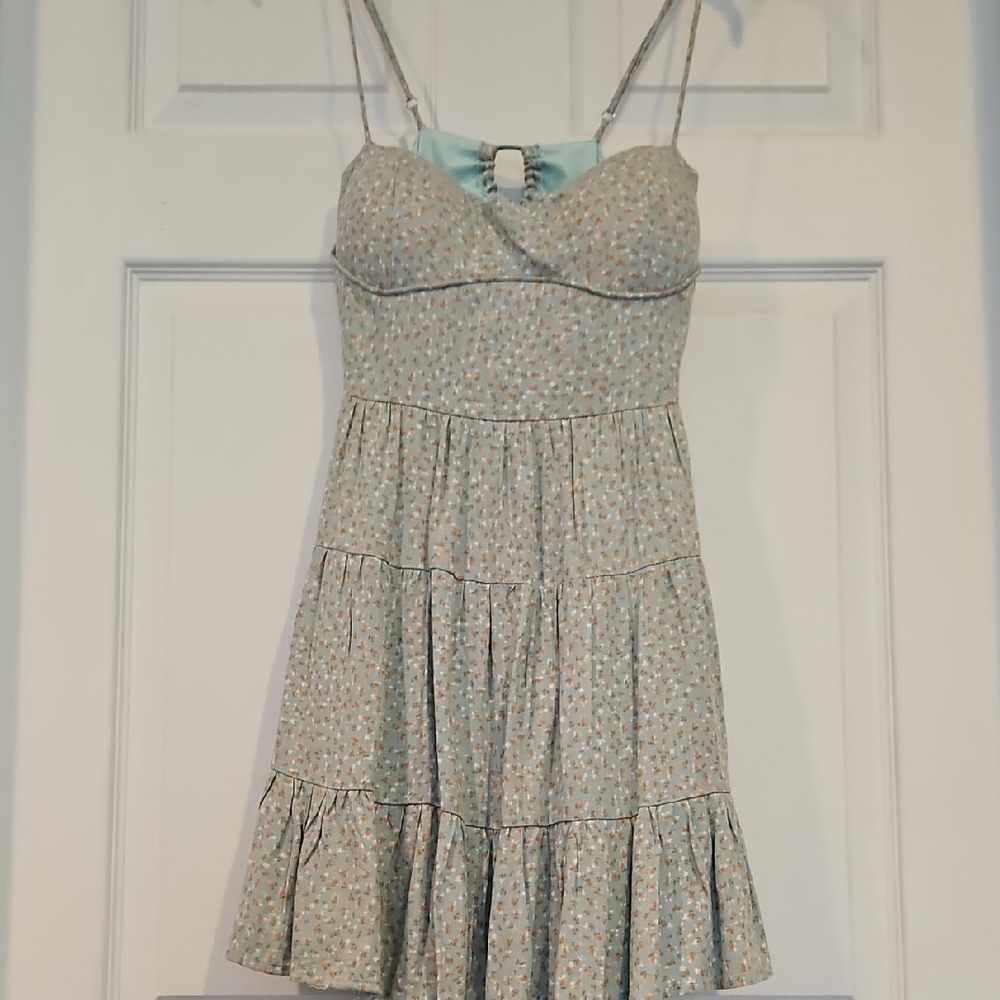 Elegant Floral Tiered Mini Dress